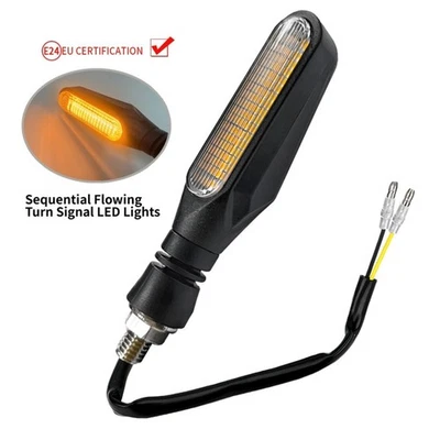 36 LED Sequential Turn Signal Tail Lights for Motorcycle E24 Certified Set of 2 - Image 1 of 4