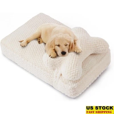 Orthopedic Dog Bed Large Waterproof Crate Bed Removable Cover Non-Slip Pillow US - Image 1 of 4