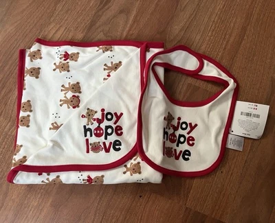 Manta/babero de vacaciones Gymboree 2015 nuevo con etiquetas vintage Navidad Foto 1 de 2