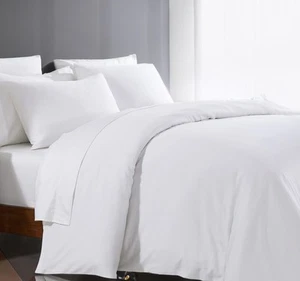 White King Size Duvet Cover with Zipper 1000 Thread Count 100% Egyptian Cotto... - Picture 1 of 9