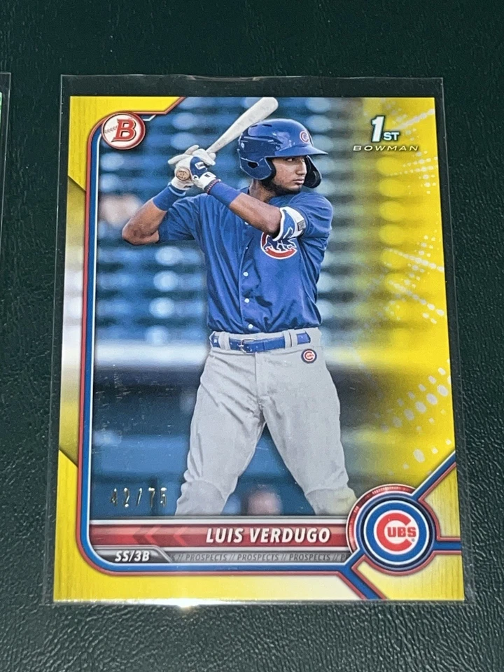 2022 Bowman Luis Verdugo YELLOW /75 - Image 1 of 1