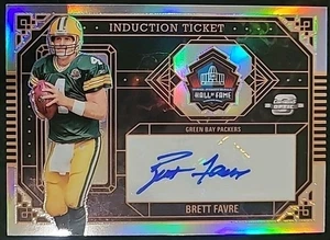 2024 Brett Favre Panini Contenders Optic Induction Ticket Auto ๐ฅ/25 #ITA-BFE - Picture 1 of 2