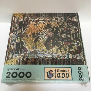 Springbok Puzzle Glorious Glass Stained Glass Art 2000 Pieces PZL9407 Vtg NEW - Picture 1 of 6