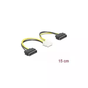83020 - Stromkabel 2 x SATA 15 Pin Stecker zu 8 Pin EPS Stecker 15 cm - Bild 1 von 1