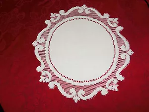 New White lace Encore design Doily 14"round - Picture 1 of 2
