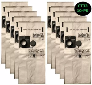 CT33 Vacuum Filter Bags Compatible with Festool CT 33 Tear Resistant 452971 - Picture 1 of 33