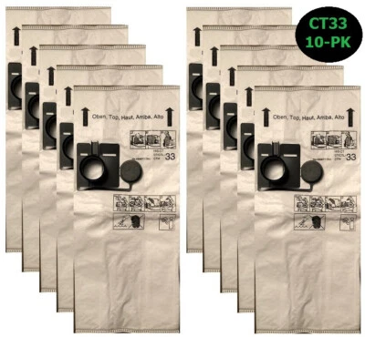CT33 Vacuum Filter Bags Compatible with Festool CT 33 Tear Resistant 452971 - Image 1 of 4