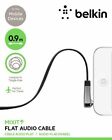 NEUF câble jack AUX angle droit plat Belkin MixIt 0,9 m pour Samsung Galaxy/iPhone