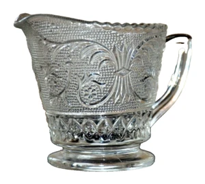 CREAMER SANDWICH Glass Pattern Clear  6 OUNCE Duncan & Miller? Footed - Picture 1 of 10