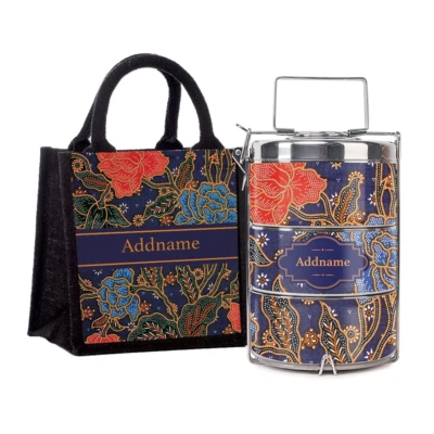 Sarong Blue Batik Tiffin Carrier - Image 1 of 3