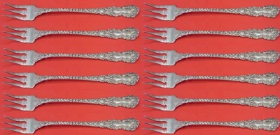 Juego de tenedores de cóctel Imperial Chrysanthemum de Gorham de plata esterlina 12 piezas 5 1/2" Foto 1 de 4