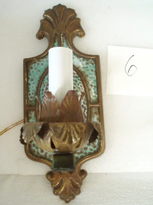 古董维多利亚壁灯灯具多色重新接线 #6 1920 - 30 年代 — 第 1/4 张图片