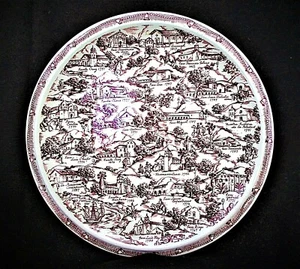 VINTAGE 1940'S CALIFORNIA MISSIONS 14 IN. CERAMIC CHARGER BY VERNON KILNS - Picture 1 of 6