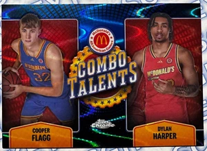 2024 McDonald's  Cooper Flagg / Dylan Harper #COT-COO Combo Talents Blue Raywave - Picture 1 of 2