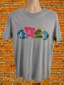 MENS PS PAUL SMITH SIZE M MEDIUM GREY BROKEN BOARD GRAPHIC CREW NECK T-SHIRT TOP - Picture 1 of 6