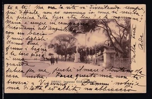 Cartolina Napoli Ingresso Villa Nazionale Q1454 - Foto 1 di 1