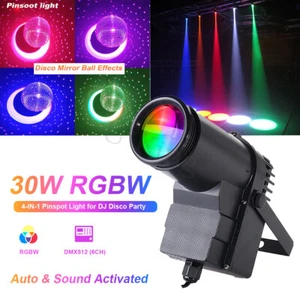 30W RGBW LED Pin Spot Light for Disco mirror ball Club Dj Stage Light Halloween - Picture 1 of 19