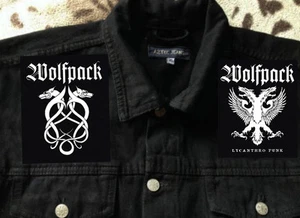 Wolfpack Lycanthro Punk Hellhound Warpig Crust Black Denim Cut-Off Jacket M-XXL - Picture 1 of 122