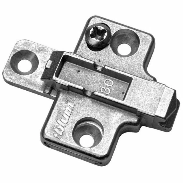 Blum Clip 0mm Screw-On Mounting Plate for 3/4" Overlay -Nickel Finish (175H7100)