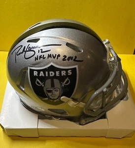 RICH GANNON OAKLAND RAIDERS SIGNED AUTOGRAPHED SILVER MINI HELMET PSA NFL MVP 02 - Picture 1 of 3