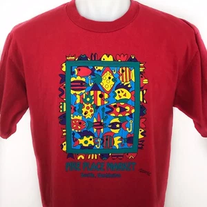 Pike Place Market Seattle Washington Vintage 90s Mens Large Tshirt - Bild 1 von 7