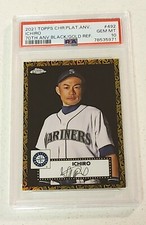 Ichiro 2021 Topps Chrome Platinum Anniversary #7/10 PSA 10 Black/Gold Refractor 