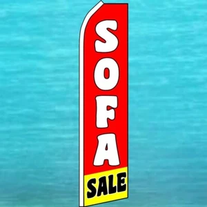 SOFA SALE FLUTTER FLAG Tall Curved Top Advertising Sign Feather Swooper Banner - Picture 1 of 5