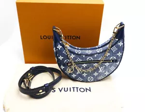 Auténtico Bolso de Hombro LOUIS VUITTON Cadena M81166 Lazo Denim Monograma Azul Mujer - Imagen 1 de 12