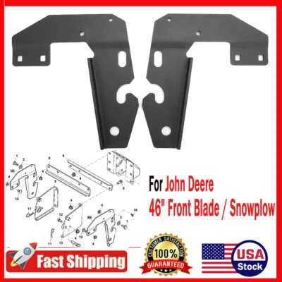 VEHICLELIWOSQ Mounting Brackets For John Deere 46" Front Blade / Snowplow GXH24760 / GXH24761