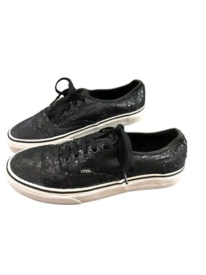 ZAPATOS VANS OFF THE WALL LENTEJUELAS NEGROS MUJER TALLA 8 HOMBRE TALLA 6.5 Foto 1 de 4
