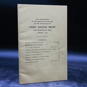 1916 Sketches of the Chief Justice Lemuel Shaw Judge Jurist Law Massachusetts - Picture 1 of 6