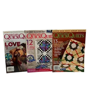 3 magazines McCalls Quick Quilts décembre/janvier juin/juillet octobre/novembre 2017 modèles de courtepointe - Photo 1/9