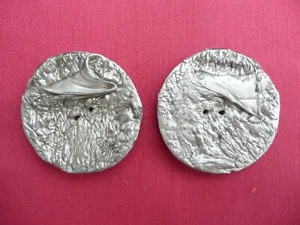 2 Botones Antiguo Vintage De Resina Muy Fino - Imagen 1 de 4