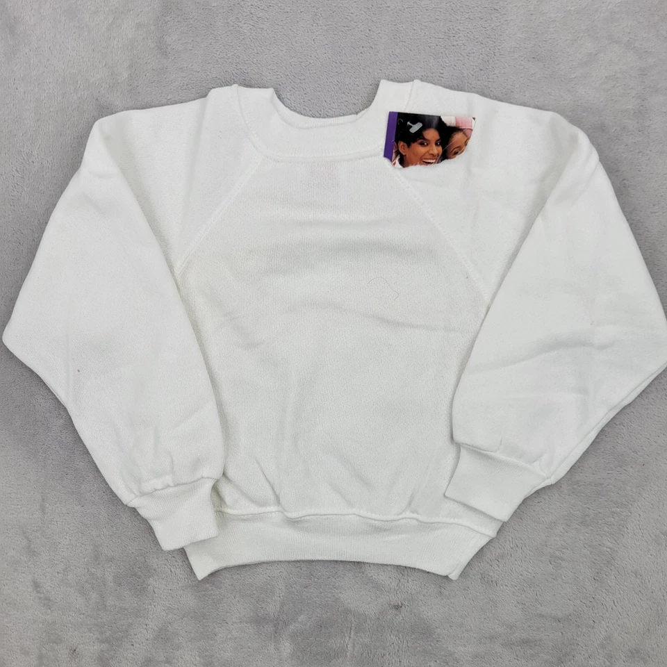 Vintage Hanes Her Way Sweatshirt Girls Medium Basic Top Sweater Blouse Y2K Youth - Image 1 of 4