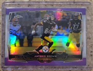 2014 Topps cromo - Antonio Brown Blue Refractor #9 - Pittsburgh Steelers - Imagen 1 de 2