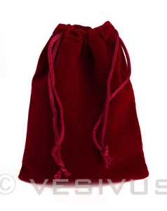 DICE TASCHE - mittlere Größe BURGUNDERROT SAMT - Rollenspiel-RPG D&D dunkel - Bild 1 von 1