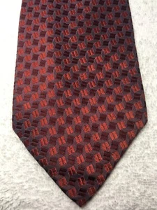 GEOFFREY BEENE MENS TIE RED AND BURGUNDY 3.75 X 60 - Picture 1 of 4