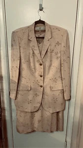 Kina Fernandez Beige FLoral 2 Piece Floral Dress & Blazer Size XL - Picture 1 of 12