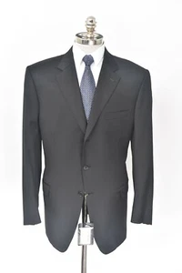 NWT BRIONI Parlamento Black Super 150's Wool Notch Lapel Sport Coat 47 R (EU 57) - Picture 1 of 8