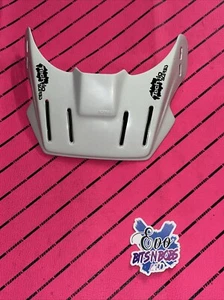 Acerbis Tech Flow Visor Peak Bell Moto 5 6 helmet White Vintage Mx Motocross - Picture 1 of 2