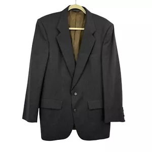 VINTAGE Christian Dior Jacket Gray Plaid Wool Sport Coat Blazer Windowpane 42R - Picture 1 of 14