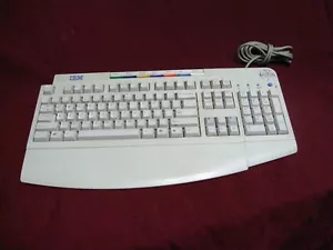IBM KB-9930 Vintage White PS/2 Multimedia PC Keyboard Internet/Media Controls - Picture 1 of 6