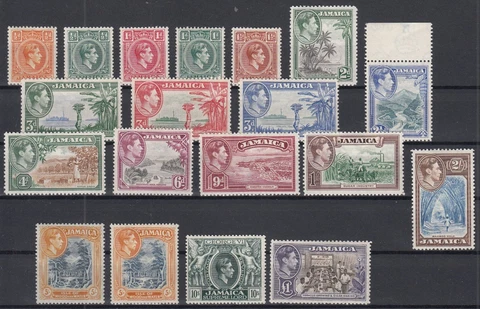 ML20087/ BRITISH JAMAICA - KGVI - SG # 121 / 133a COMPLETE MINT - CV 240 $ Cover