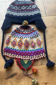 Children’s Beanies: Old Navy Fairisle Wool Beanie and Handmade Fairisle Beanie - Picture 1 of 7