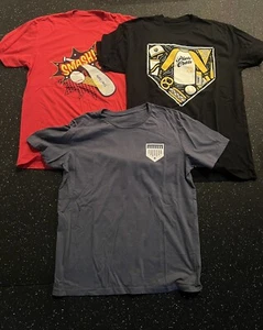 3 Mens Plate Crate Baseball Tshirts Black Blue T shirt Large L - Picture 1 of 7