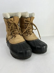 SOREL Caribou Waterproof Winter Snow Boots Womens Leather Sz 9 - Picture 1 of 10