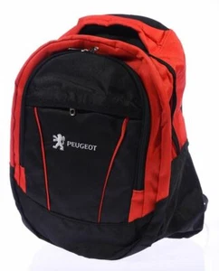 Peugeot Black & Red Backpack Bag Travel Gym Sports Shopping - Picture 1 of 1