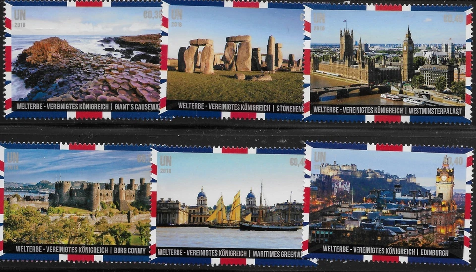 UN Scott #Vienna 628A-F, Singles 2018 Complete Set FVF MNH - Image 1 of 1