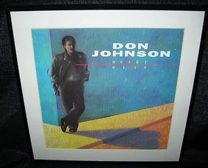 Don Johnson Heartbeat (Enmarcado Original 1986 EE. UU. ""En Tienda"" Promoción Plano) - Imagen 1 de 2