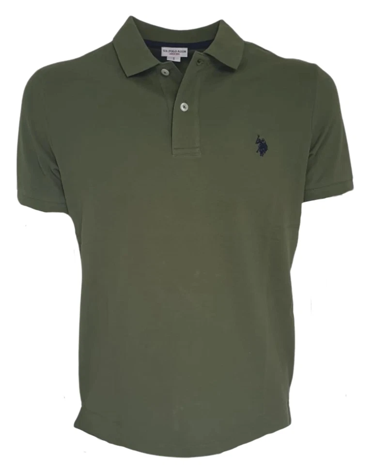 Camiseta U.S. Polo Assn. King 67355 Camisa Polo  Algodón Verde - Imagen 1 de 4